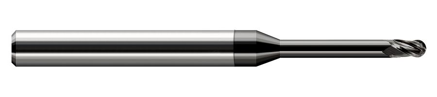 Picture of Harvey Tool 34215-C4 .015 Ball Carbide Stb FL 8x RCH EM, DIAMND End Mill Standard Flute Standard Helix Carbide Diamond Single End Ball NoseBall